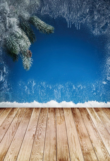 Gray Chic Wall Winter Christmas Photo Background Backdrop