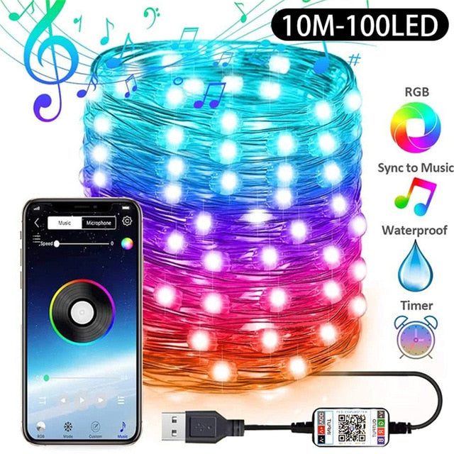 USB LED String Light Christmas Tree Decoration