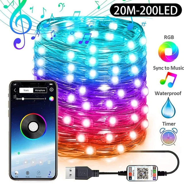 USB LED String Light Christmas Tree Decoration