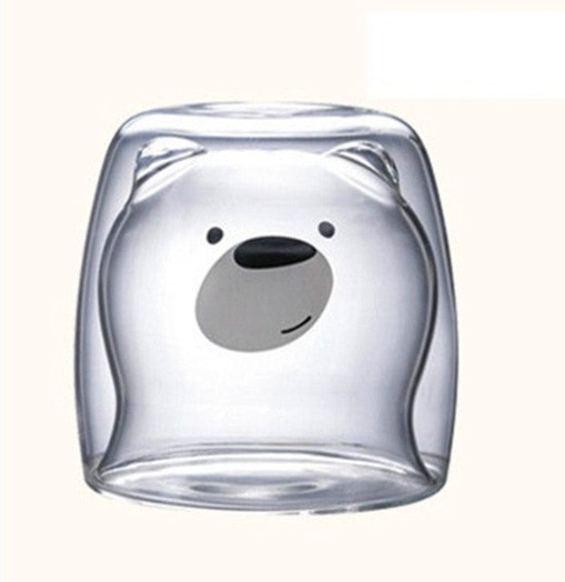 Christmas Tree Mug Double Wall Glass Coffee Cup