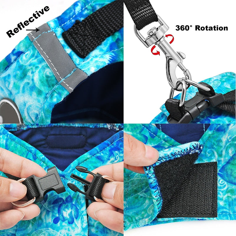 Dog Harness Vest Collar with Leash Set
