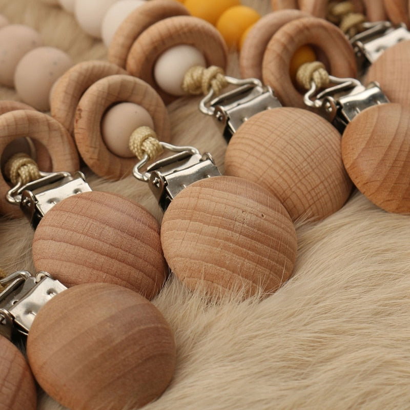 Baby Pacifier Clips Silicone Beads