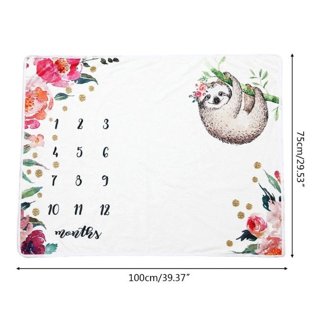 Baby Milestone Blanket Newborn Photo Background