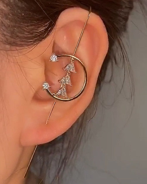 Bohemian Crystals Crawler Hook Earring