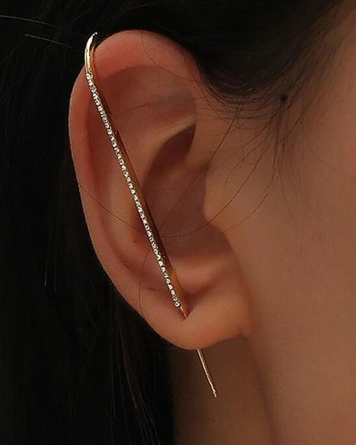 Bohemian Crystals Crawler Hook Earring