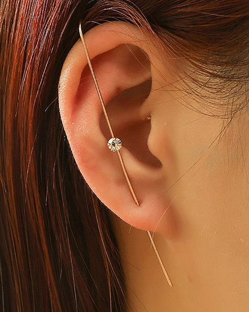 Bohemian Crystals Crawler Hook Earring