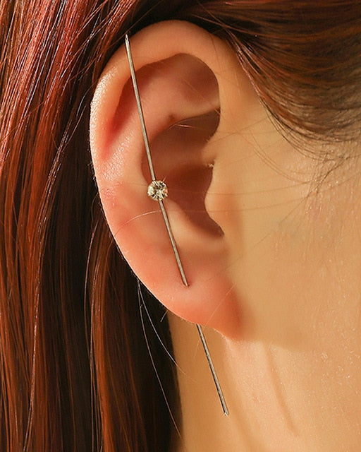 Bohemian Crystals Crawler Hook Earring