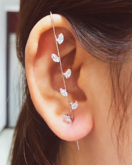 Bohemian Crystals Crawler Hook Earring