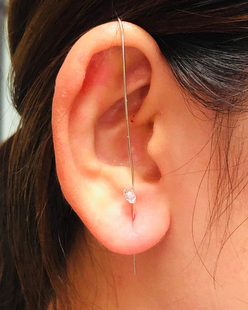Bohemian Crystals Crawler Hook Earring