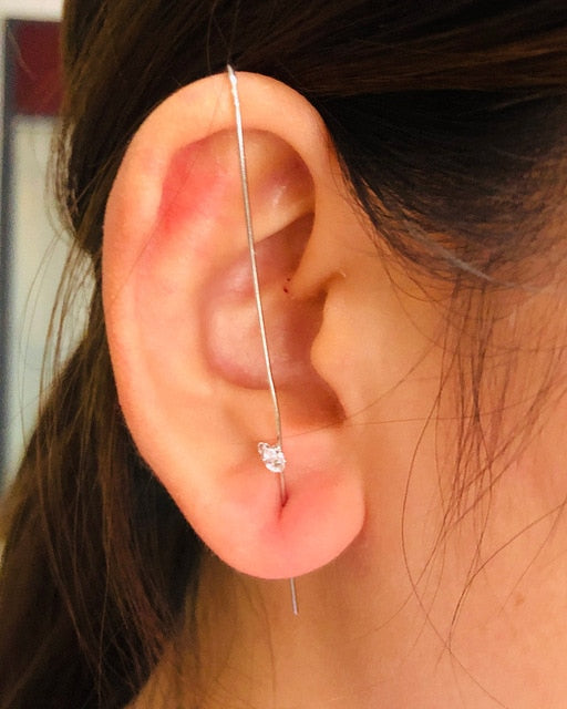 Bohemian Crystals Crawler Hook Earring