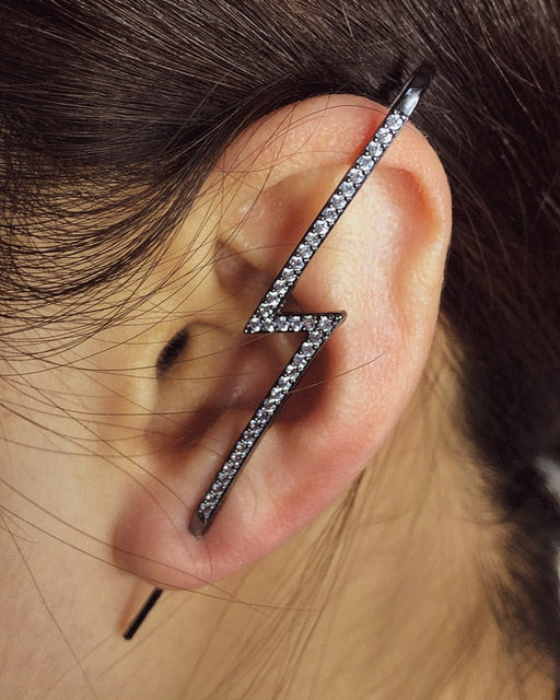 Bohemian Crystals Crawler Hook Earring