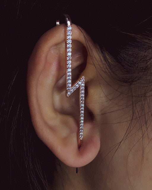 Bohemian Crystals Crawler Hook Earring