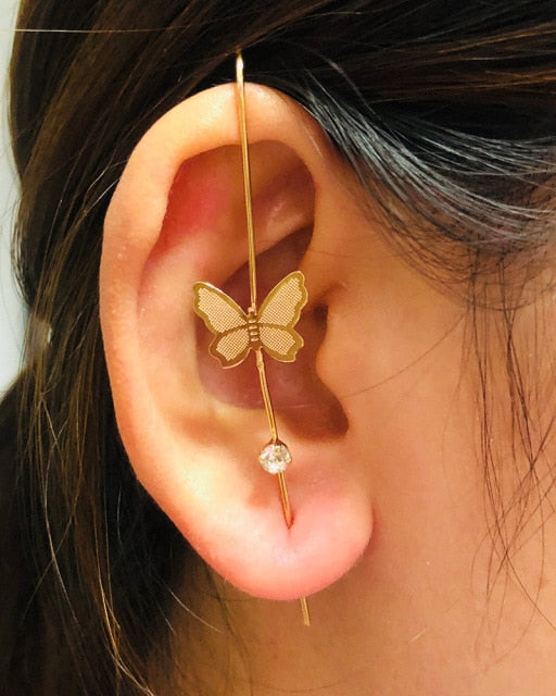Bohemian Crystals Crawler Hook Earring