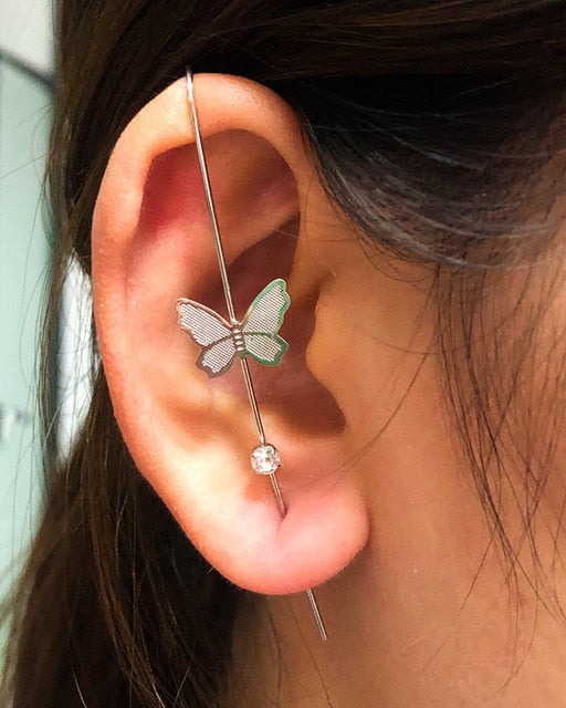 Bohemian Crystals Crawler Hook Earring
