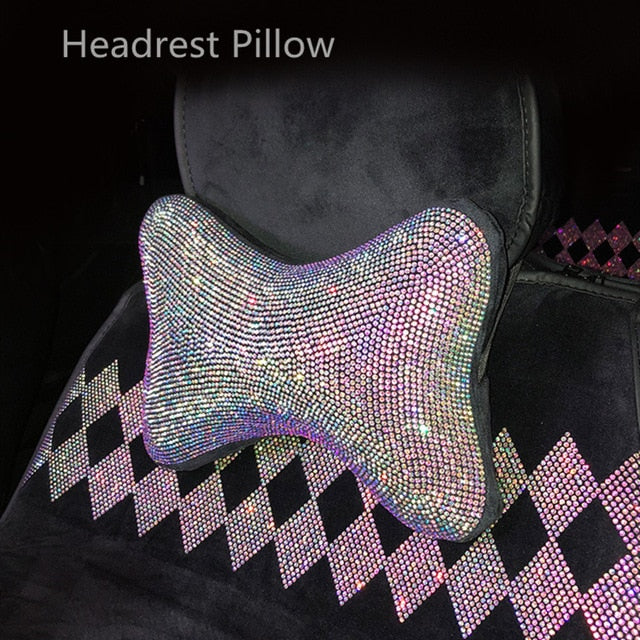 Sparkly Pink Rainbow Car Bling Accessories