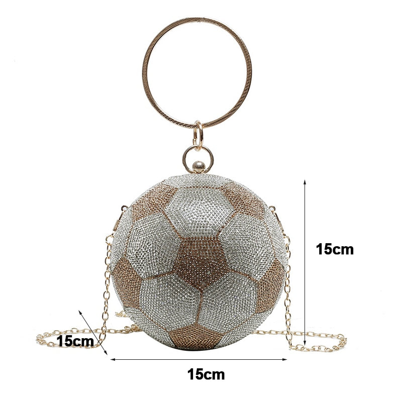Luxury Diamond Basketball Soccer Clutch Bags