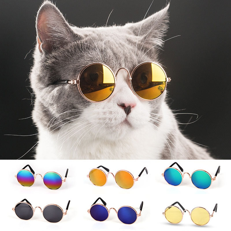 Round Dog Cat Sunglasses Eye-Wear Accessories