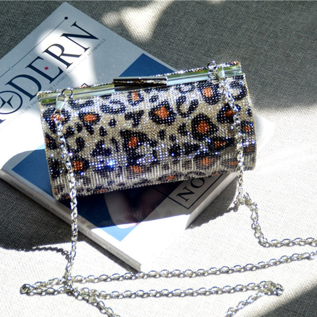 Rainbow Rhinestone Purse Evening Clutch