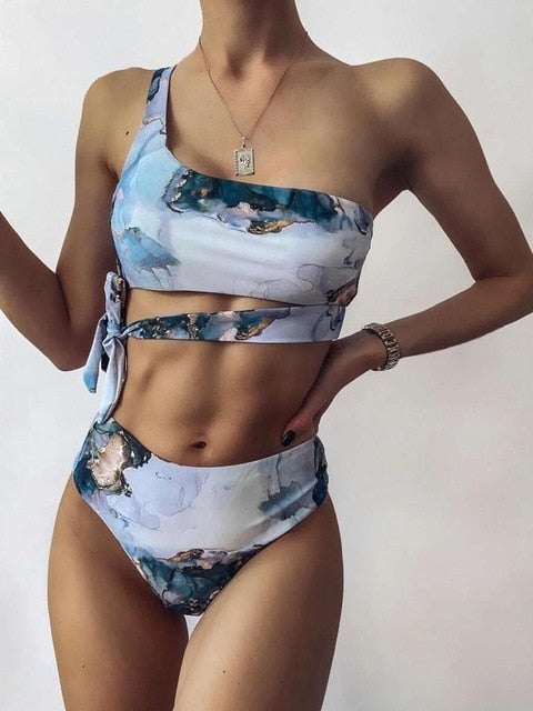 Tie Dye Sport Bandeau Bikini