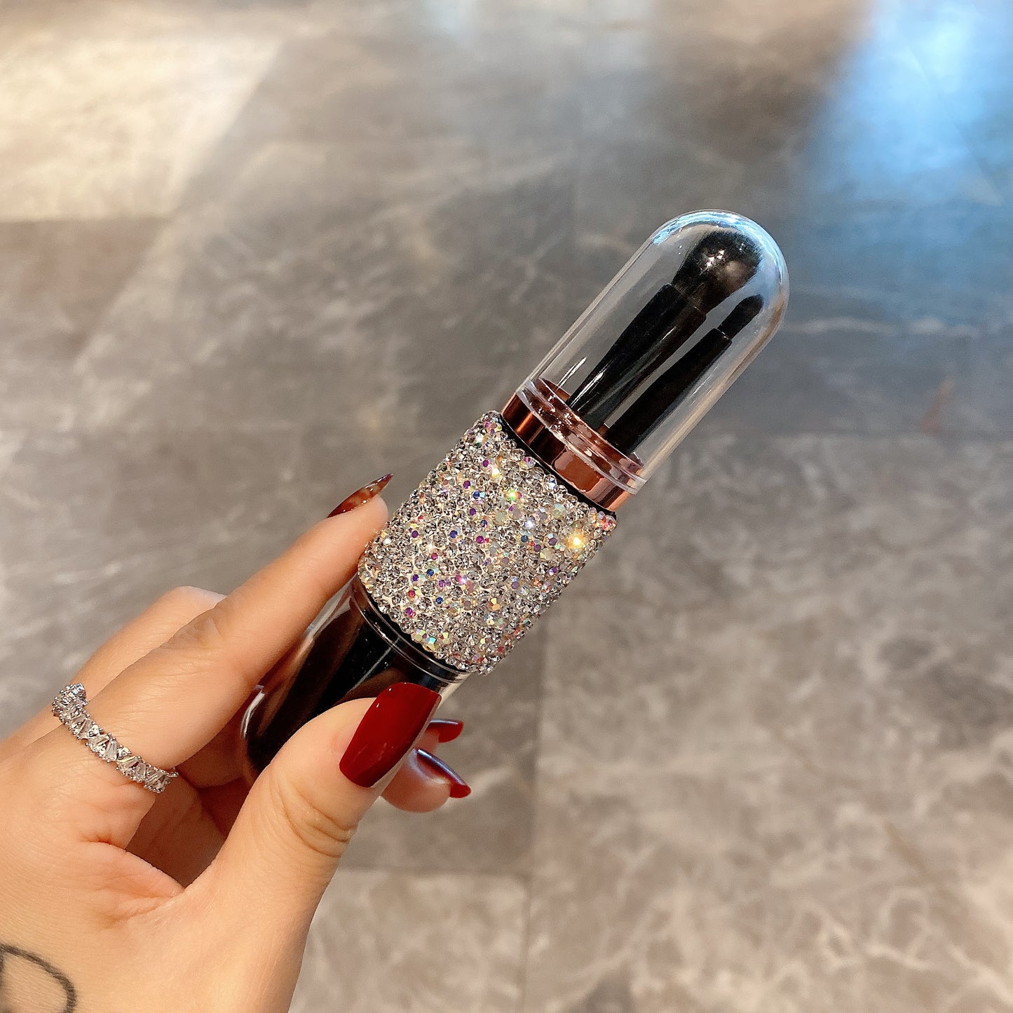 Diamond Makeup Brush Set with Case
