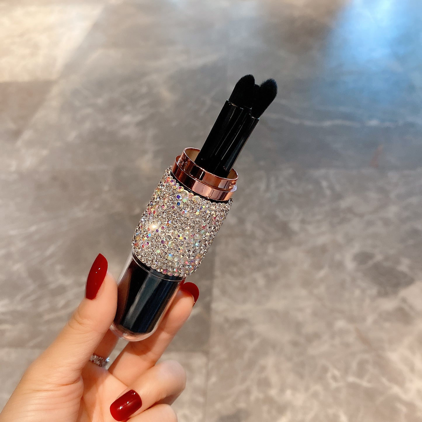 Diamond Makeup Brush Set with Case