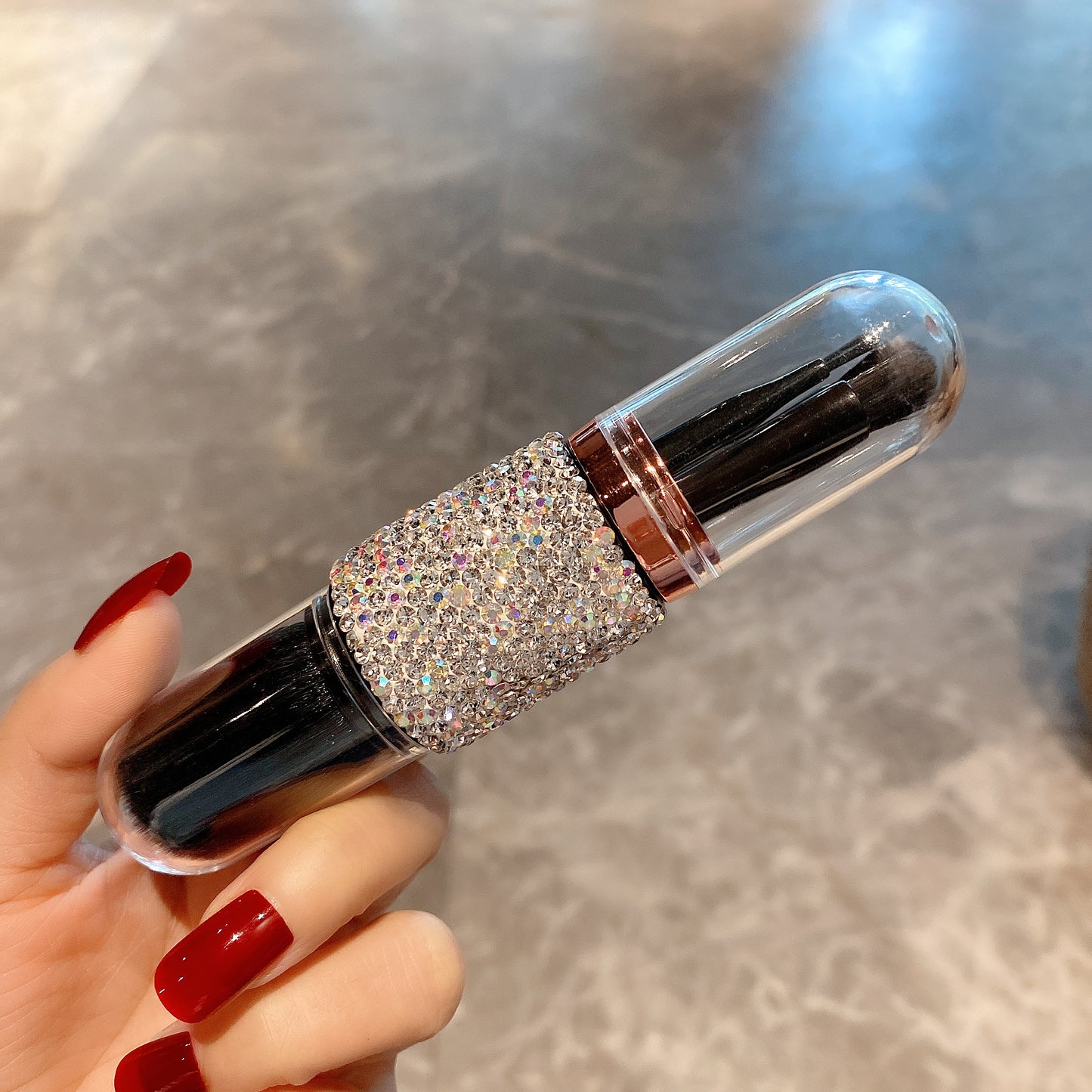 Diamond Makeup Brush Set with Case