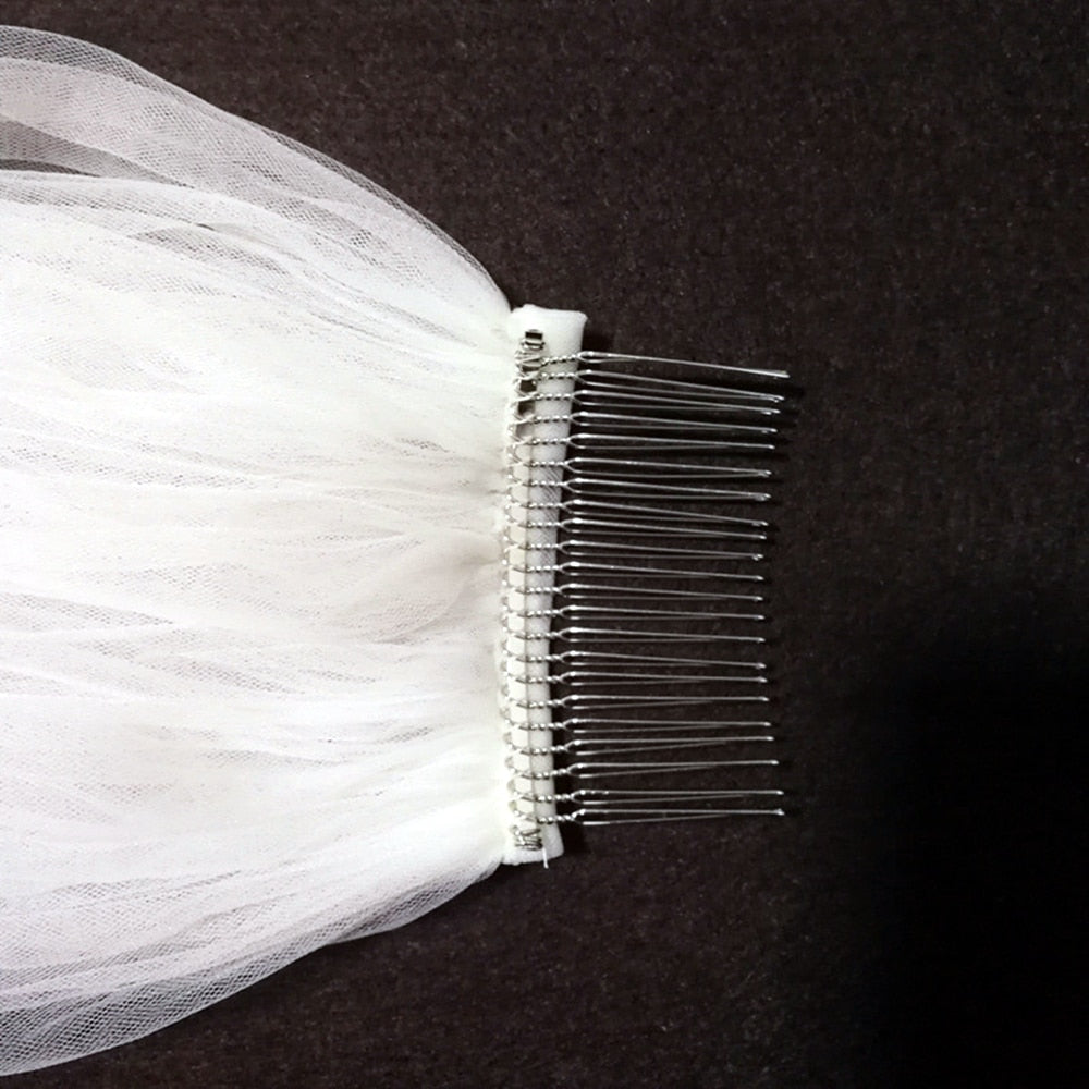 3M Cathedral Ivory White Wedding Veil Lace Edge