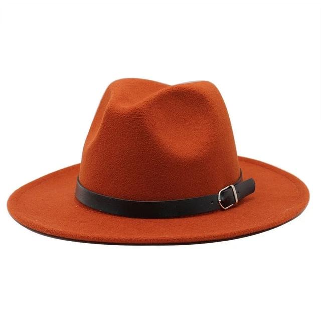 Classic British Fedora Hat with Belt