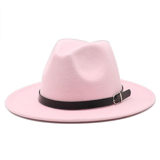 Classic British Fedora Hat with Belt