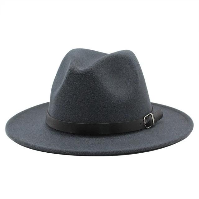 Classic British Fedora Hat with Belt