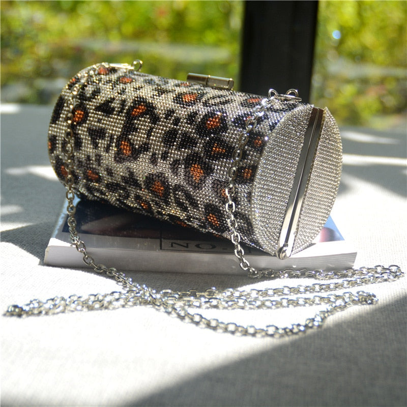 Rainbow Rhinestone Purse Evening Clutch