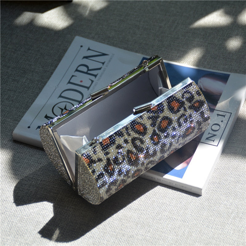Rainbow Rhinestone Purse Evening Clutch