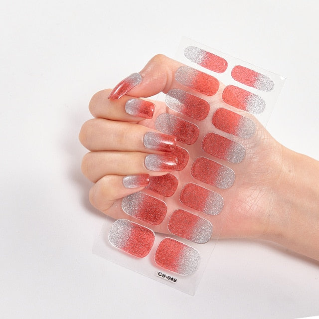Solid Self Adhesive Nail Sticker Strips