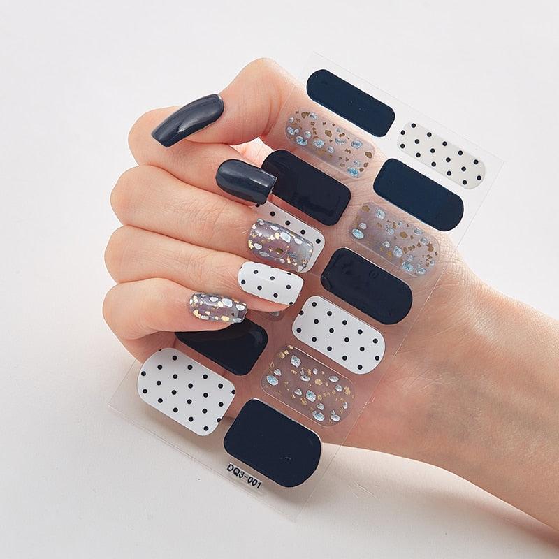 Multicolor Self Adhesive Nail Sticker Strips