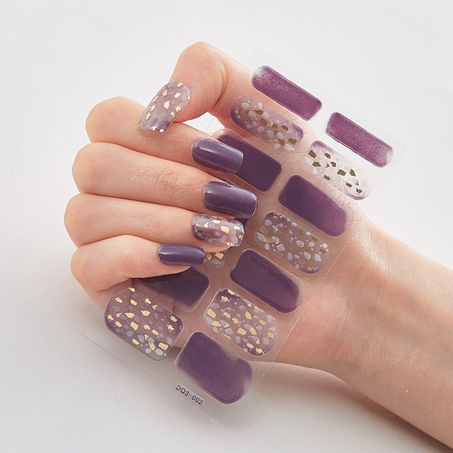 Multicolor Self Adhesive Nail Sticker Strips