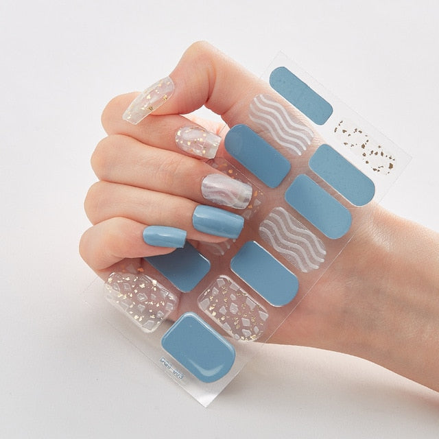 Multicolor Self Adhesive Nail Sticker Strips