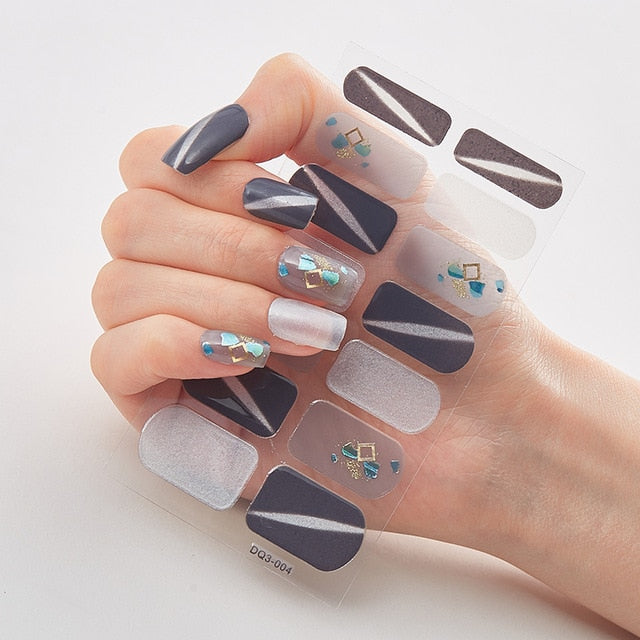 Multicolor Self Adhesive Nail Sticker Strips