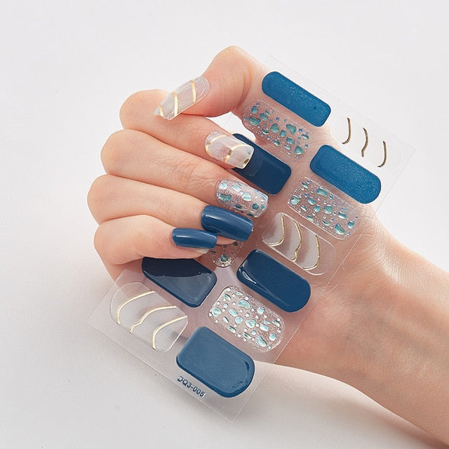 Multicolor Self Adhesive Nail Sticker Strips