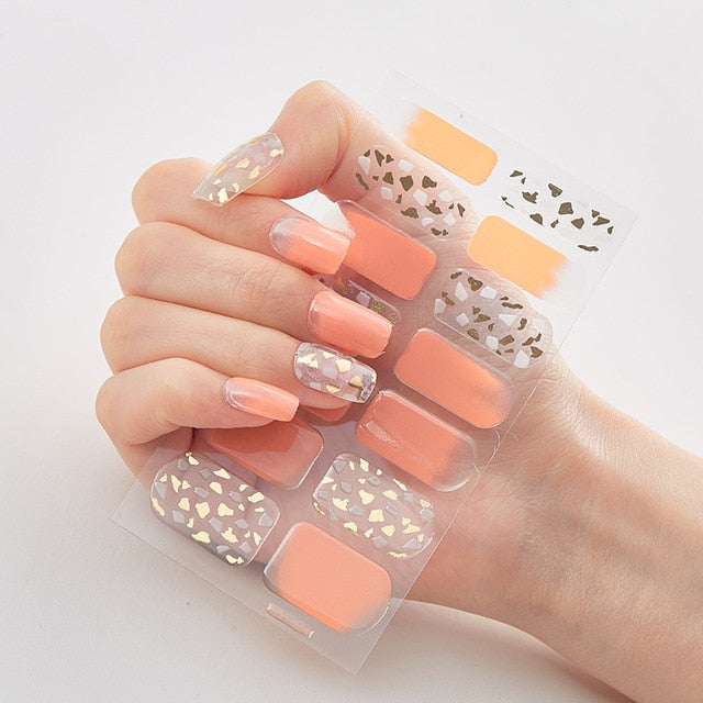 Multicolor Self Adhesive Nail Sticker Strips