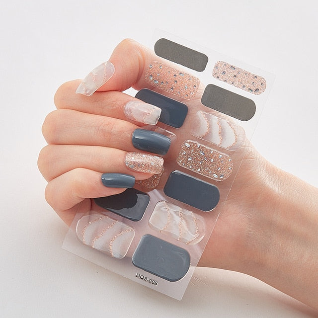 Multicolor Self Adhesive Nail Sticker Strips