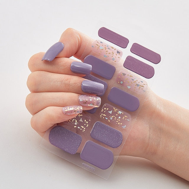 Multicolor Self Adhesive Nail Sticker Strips