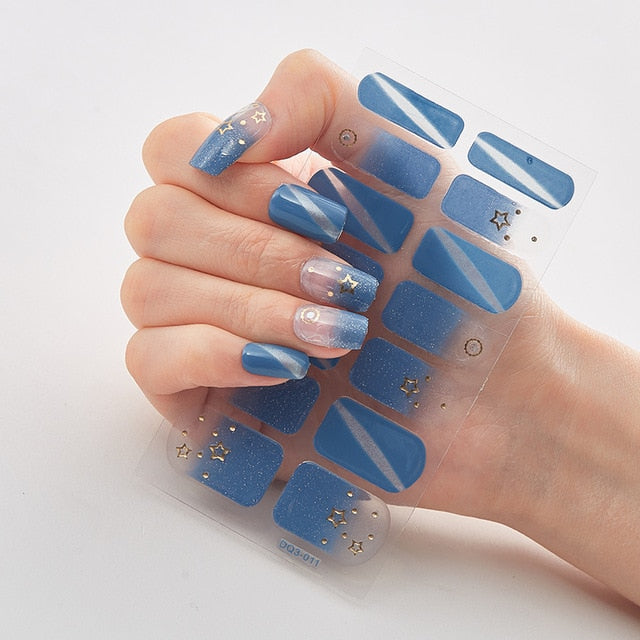 Multicolor Self Adhesive Nail Sticker Strips
