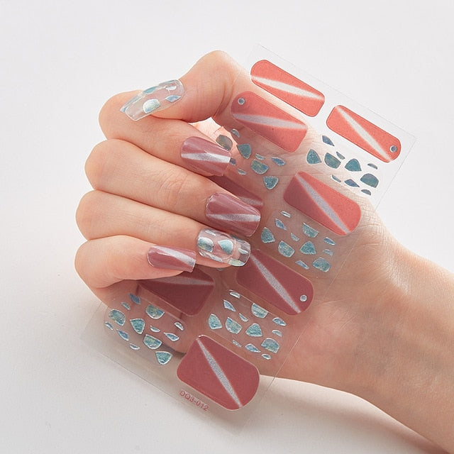 Multicolor Self Adhesive Nail Sticker Strips