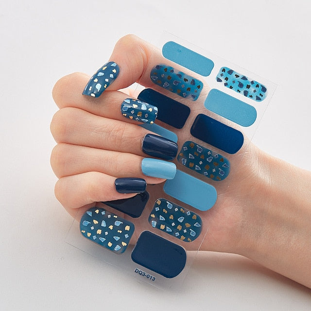 Multicolor Self Adhesive Nail Sticker Strips