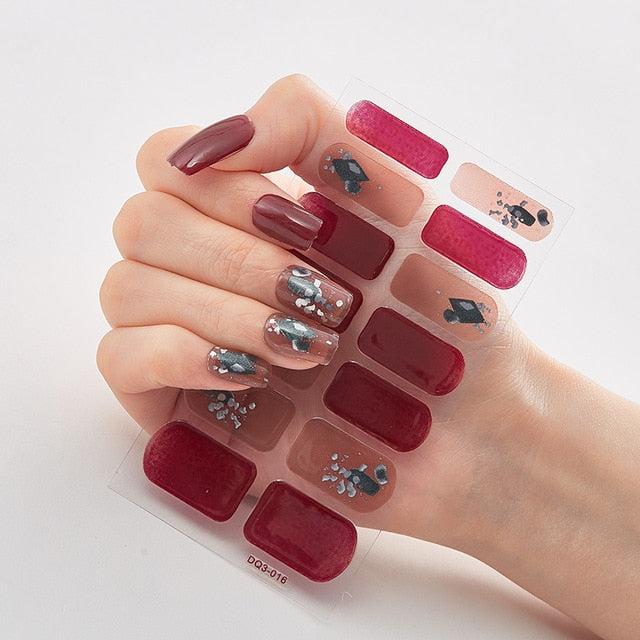 Multicolor Self Adhesive Nail Sticker Strips
