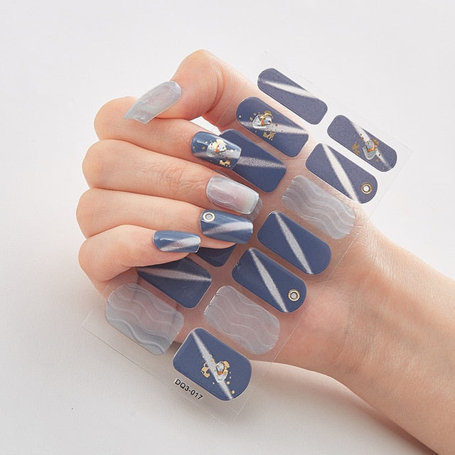 Multicolor Self Adhesive Nail Sticker Strips