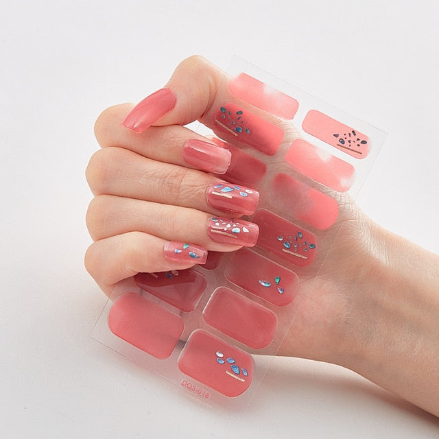 Multicolor Self Adhesive Nail Sticker Strips