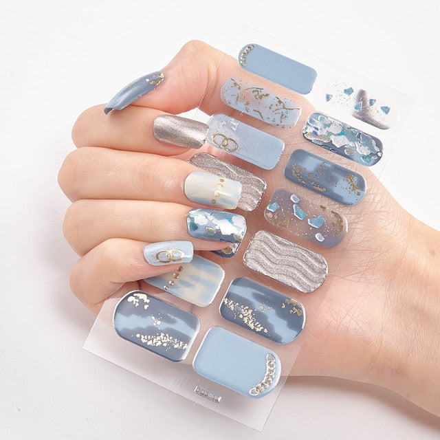 Multicolor Self Adhesive Nail Sticker Strips