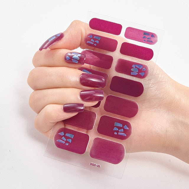Multicolor Self Adhesive Nail Sticker Strips