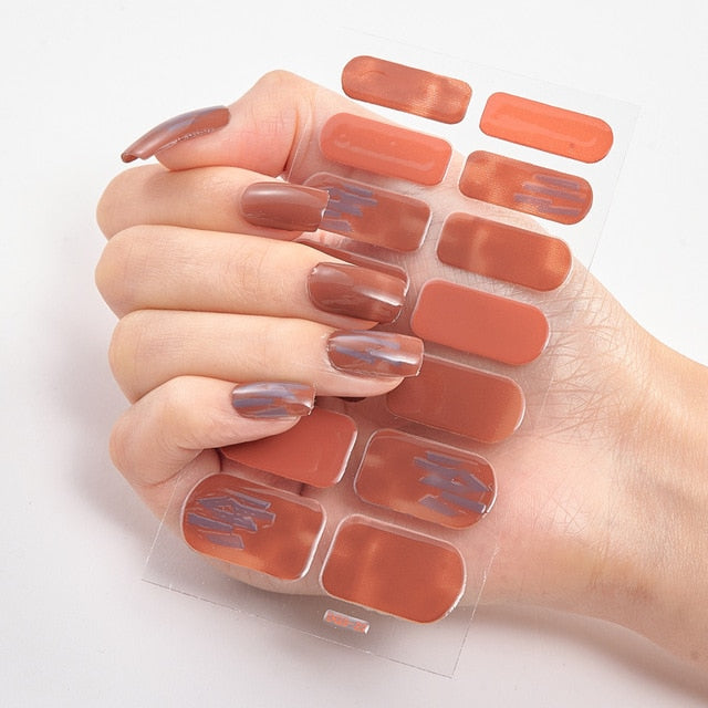 Multicolor Self Adhesive Nail Sticker Strips